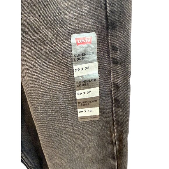 LEVI'S Superlow Loose Jeans - Mic Dropped Black Rinse NWT - Size 29 - Picture 7 of 9